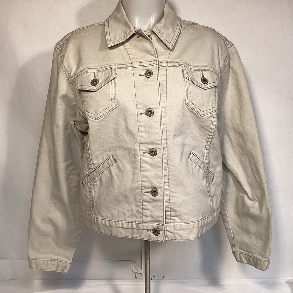 Levi’s Khaki Denim Tucker Jean Jacket Women’s Size Large 12 - 14